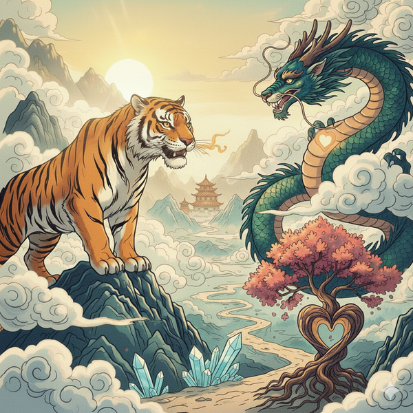 The tiger says to the dragon